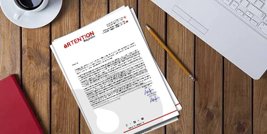 Artention Magazine Letterhead