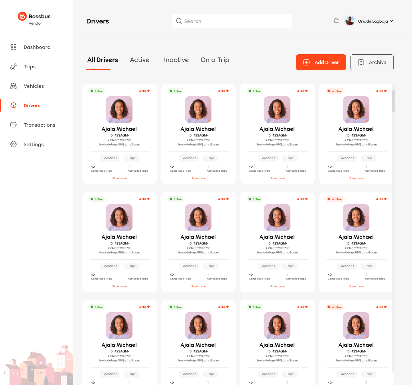 Vendor Dashboard